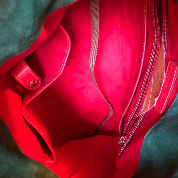 EUC STRAWBERRY Dooney Florentine Small Satchel - Picture 8 of 8